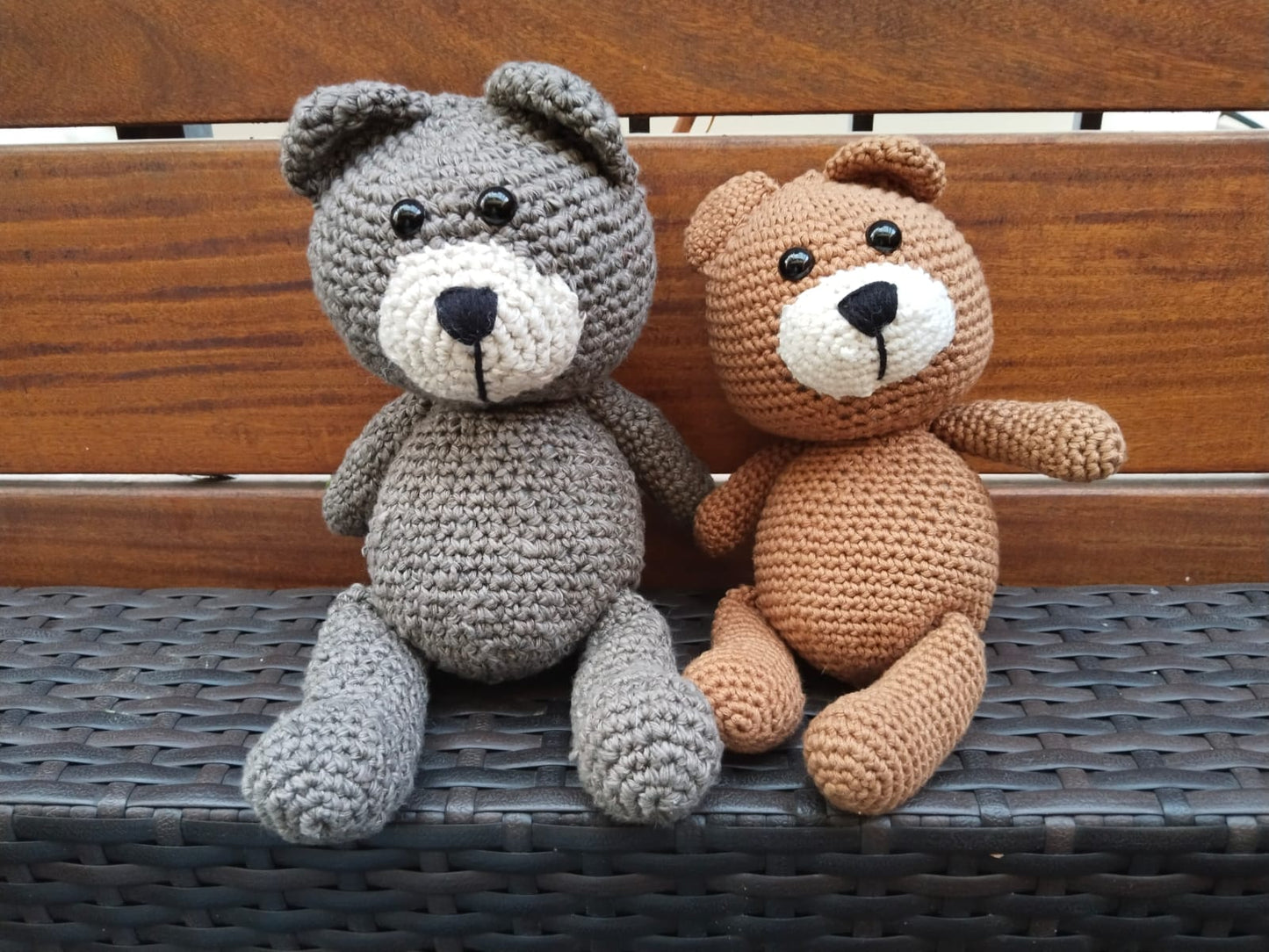 Handmade knit teddy